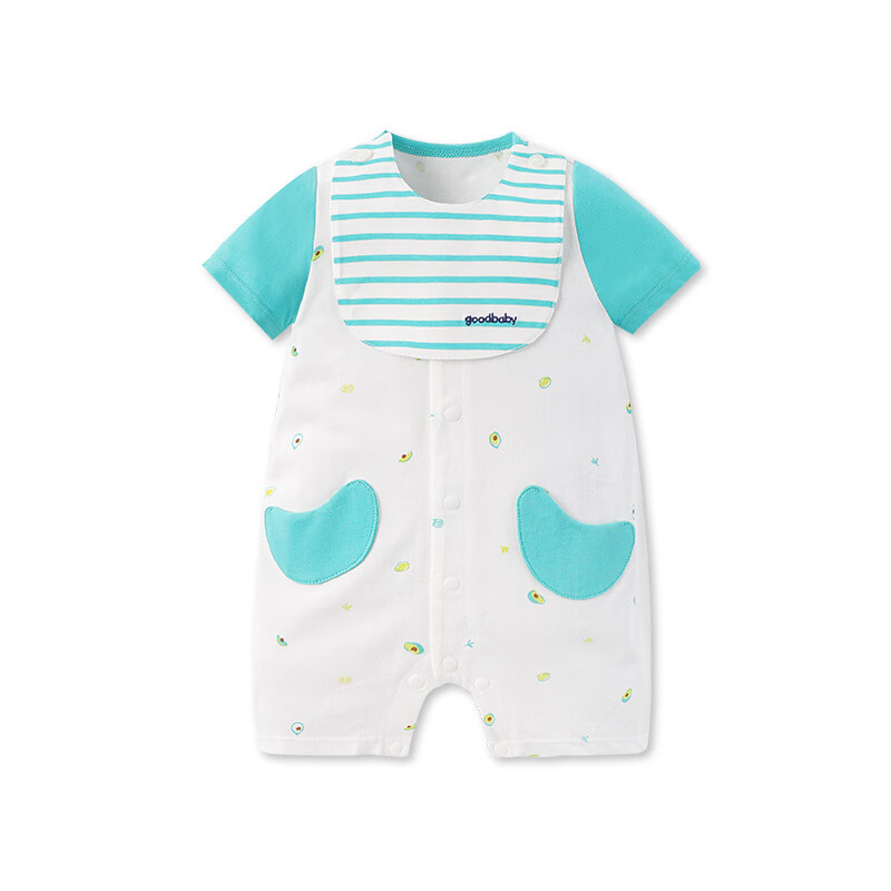 好孩子【柔软亲肤】a类婴儿衣服宝宝新生儿透气舒适连身衣1件装 本白