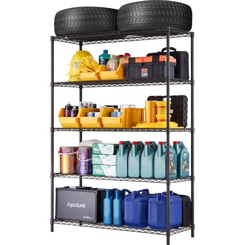 美之高 仓储货架层架工业仓库货物架子家用金属货架超市展示架储物架置物架 五层 120*45*175cm