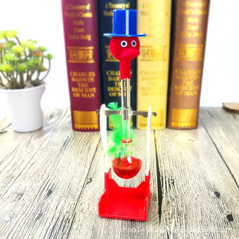 实验科学创意礼物富兰克林沸腾球饮水鸟 站立鸟红简装彩盒尺寸约18*5*5cm一个