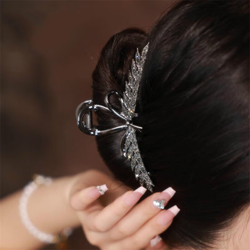 京营2024新款麦穗发夹女高级感后脑勺抓夹鲨鱼夹盘发卡优雅头饰