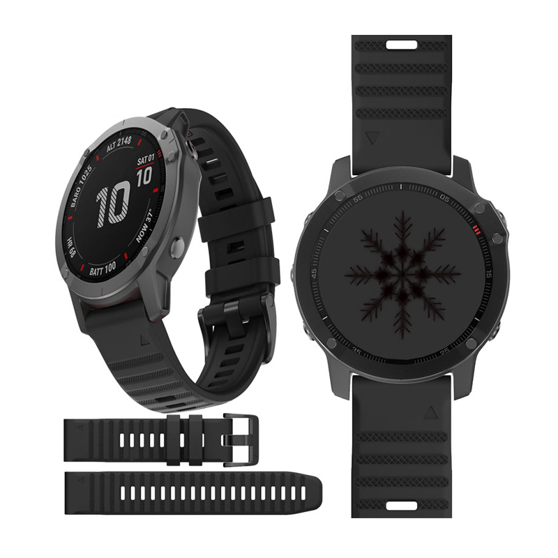 辉敏(huimin) 快拆硅胶表带适用于佳明fenix3/7x/5x/6xplus泰铁时