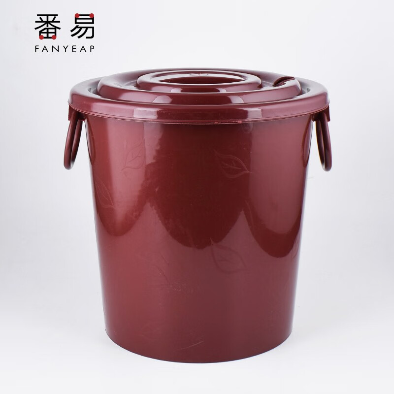 番易 茶渣桶塑料茶桶带盖家用办公室滤茶桶带过滤网排水桶废水桶 茶水桶大号
