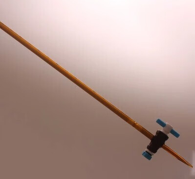 棕色四氟具塞滴定管25ml 酸碱溶液通用 人工刻度