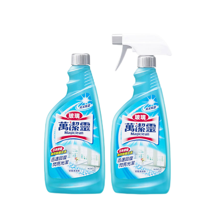 Kao 花王 玻璃清洁剂500ml*2瓶强力去污玻璃水家用擦窗浴室卫生间去水垢