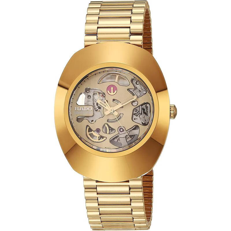 雷达(rado)瑞士手表 钻星系列镂空不锈钢优雅商务女士机械腕表 送女友