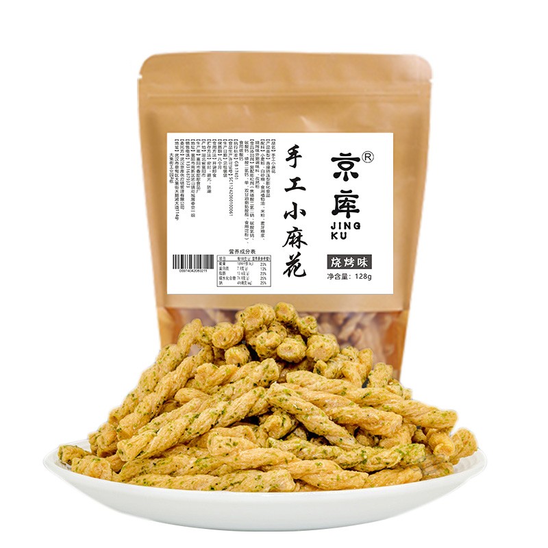 京库 JINGKU襄梦 手工小麻花 烧烤味 128g*1袋