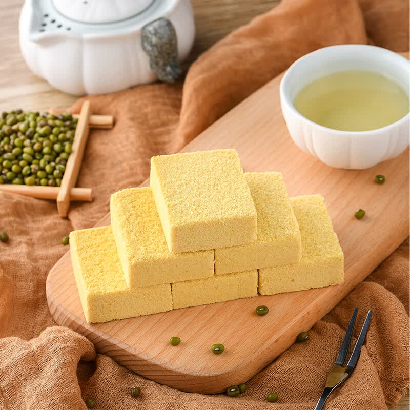 东北老式绿豆糕 北京传统糕点散装手工零食特产点心340g 原味