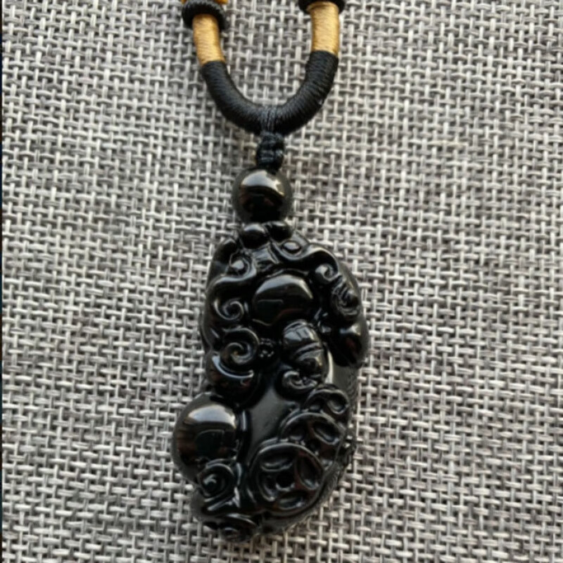 喜吟福天然 风水石乌鸦血石貔貅吊坠 三钱一个吊坠