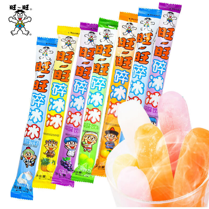 旺旺碎冰冰78ml*60支混合口味冻痴冰棒碎碎冰棒棒冰旺仔可吸饮料 混合