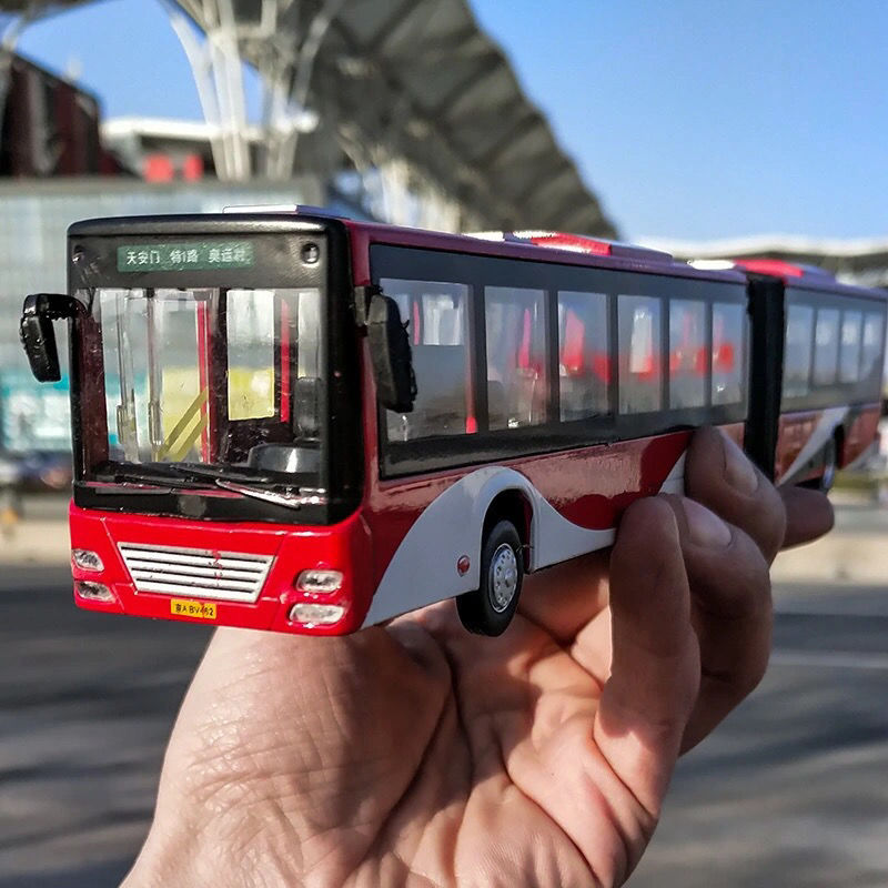 公交车玩具超大号儿童仿真合金大号双节加长北京班车大巴模型男孩