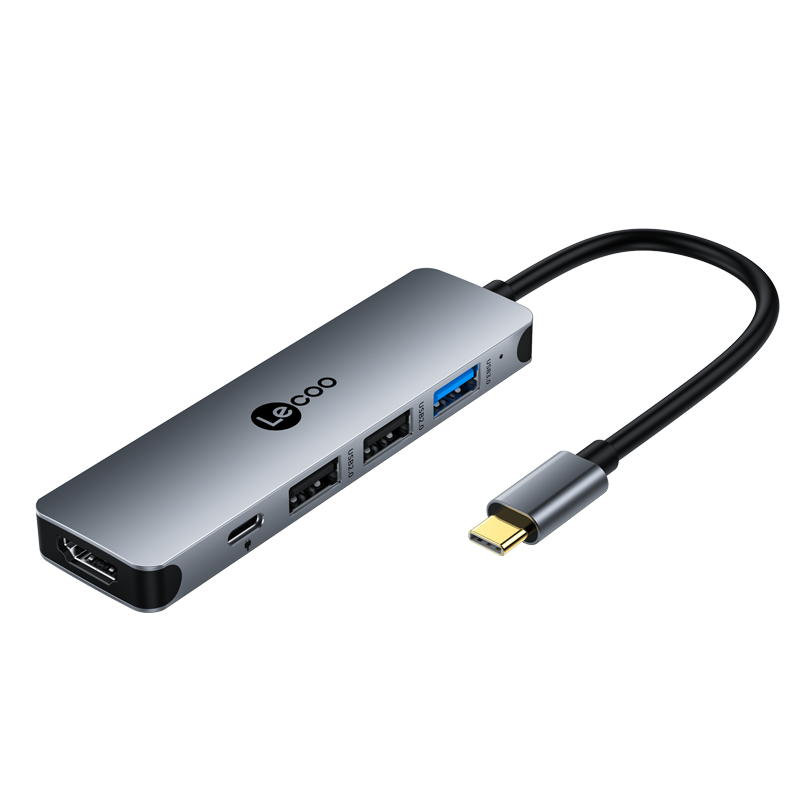 联想来酷 Type-C扩展坞USB-C转HDMI转接头3.0分线器适用苹果MacBook笔记本电脑4K投屏拓展坞五合一LKC1360