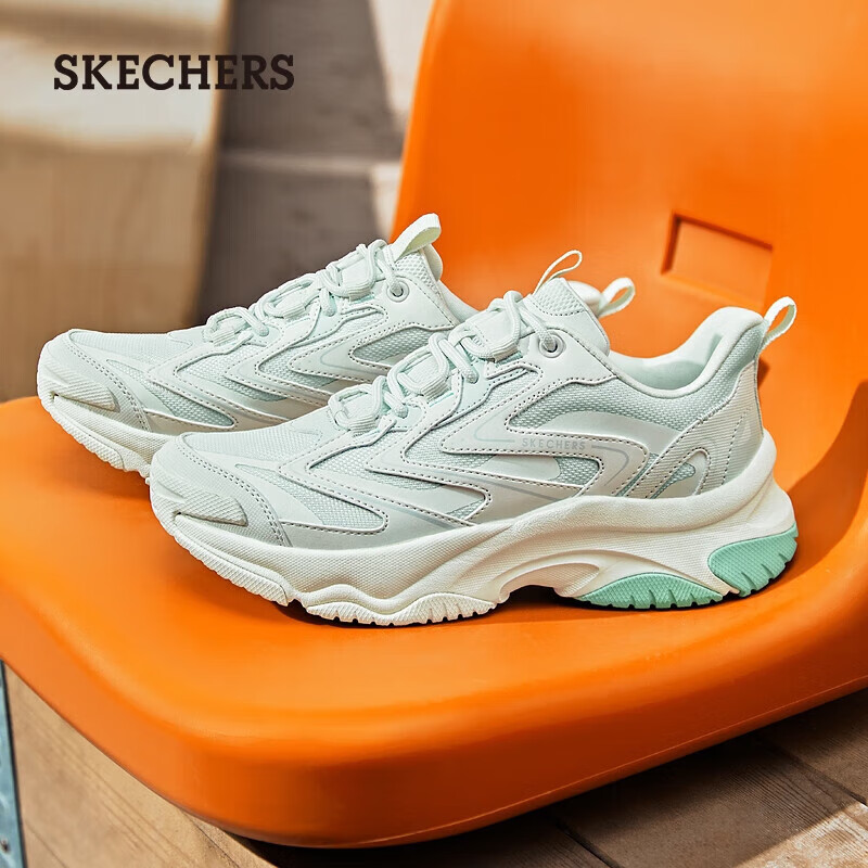 斯凯奇（Skechers）漫月鞋女鞋秋季舒适老爹鞋休闲鞋户外百搭轻便运动鞋177592