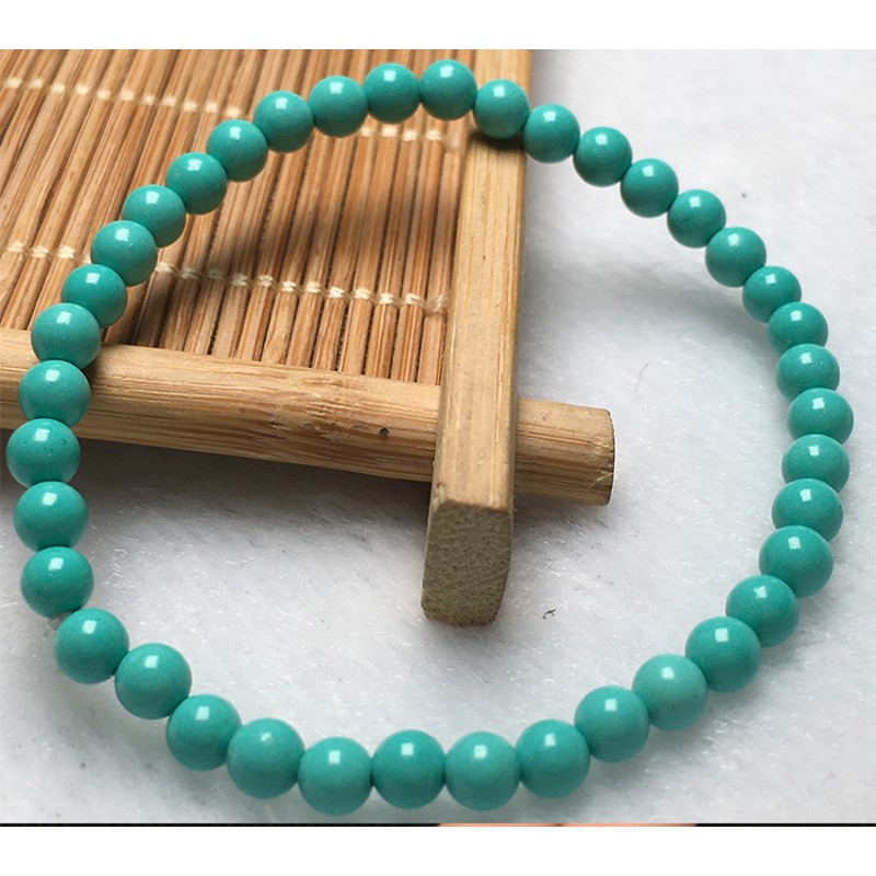 菩萃阁东海水晶  原矿绿松石手串 链散珠配珠圆珠小米珠 diy配饰极 4
