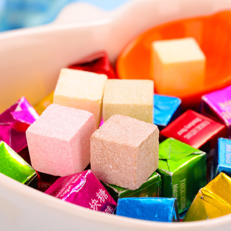 500g方块糖酸奶块疙瘩干吃牛奶块奶酥奶片100g零食方