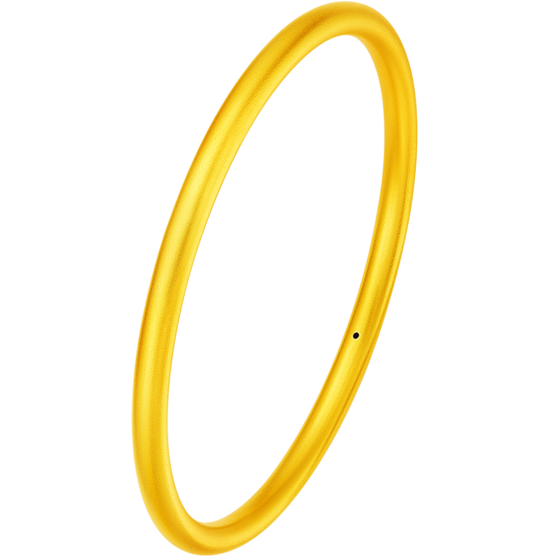 中國(guó)黃金（CHINA GOLD）黃金手鐲足金手鐲古法金鐲子素圈女婚嫁情人節(jié)生日禮物送女友老婆 56#約6.2g（空心加厚）