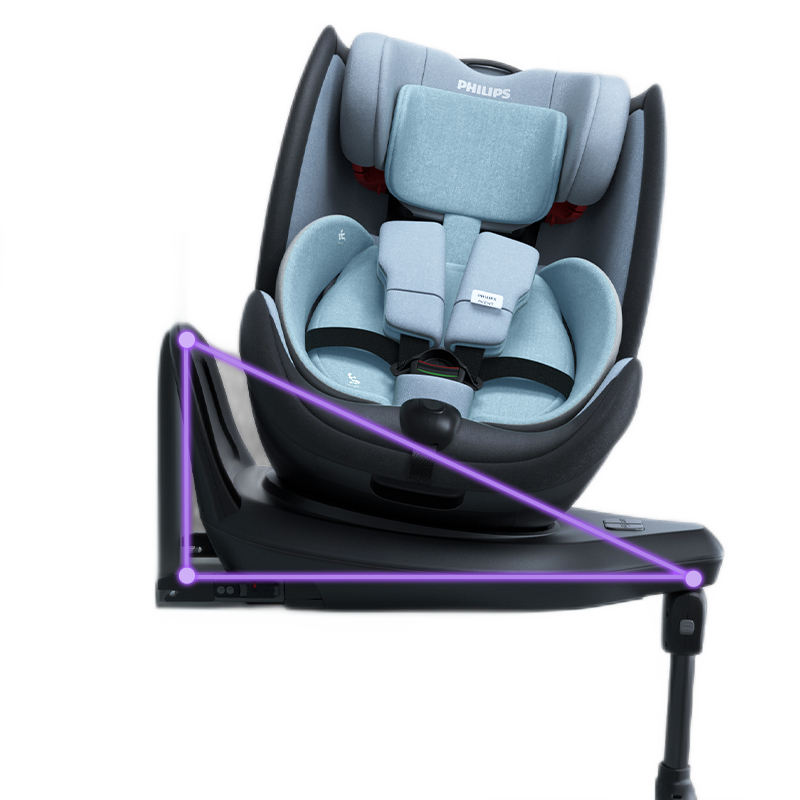 飞利浦新安怡汽车儿童安全座椅ISOFIX接口0-7-12岁婴儿宝宝新生儿可躺 gaia 黑