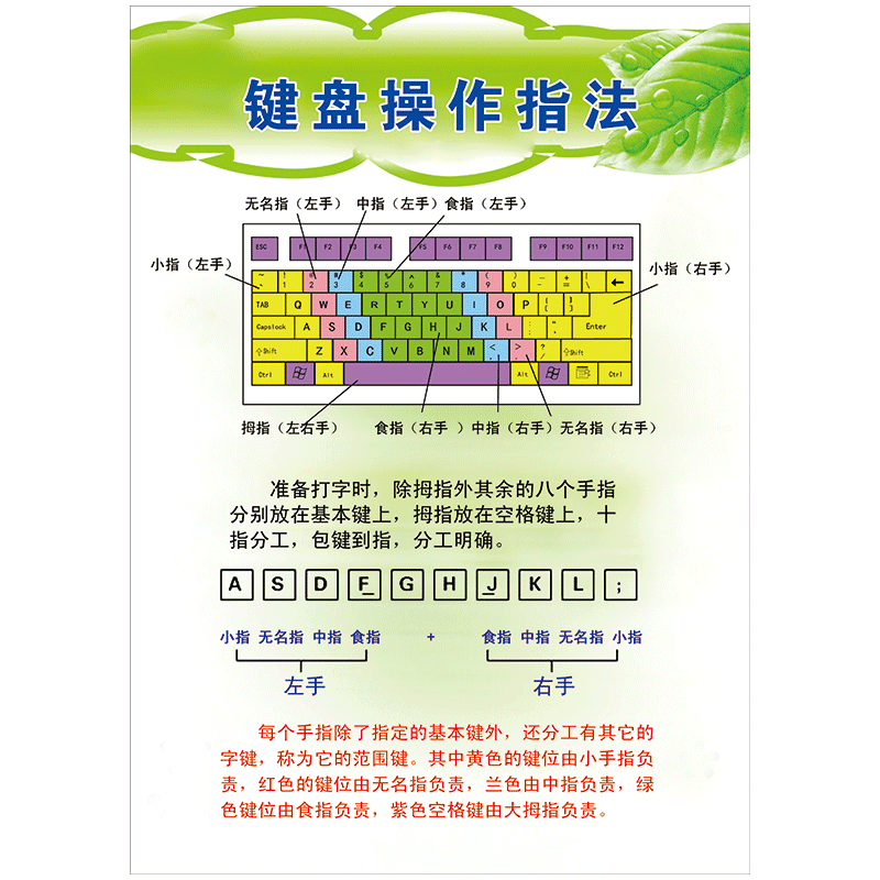 键盘功能分区图宣传画挂图海报电脑室布置展板墙贴画scy50 scy50-02