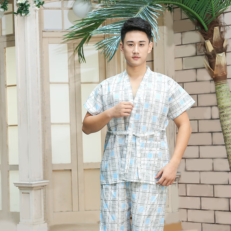 囝君佳全新浴服一次性汗蒸服浴衣桑拿服男士按摩足疗服全棉睡衣囝君佳