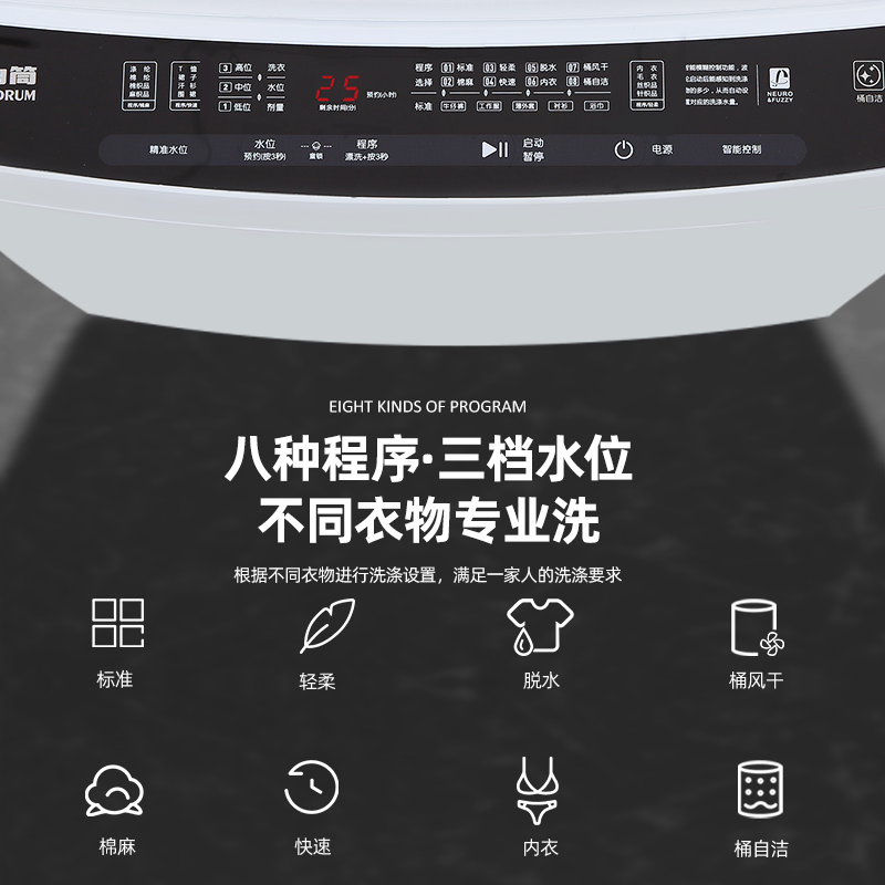 韩国现代（HYUNDAI）7.5公斤 洗衣机全自动 波轮洗衣机小迷你宿舍租房小型儿童家用 5.5公斤 蓝光深层洗+智能风干+强动力电机
