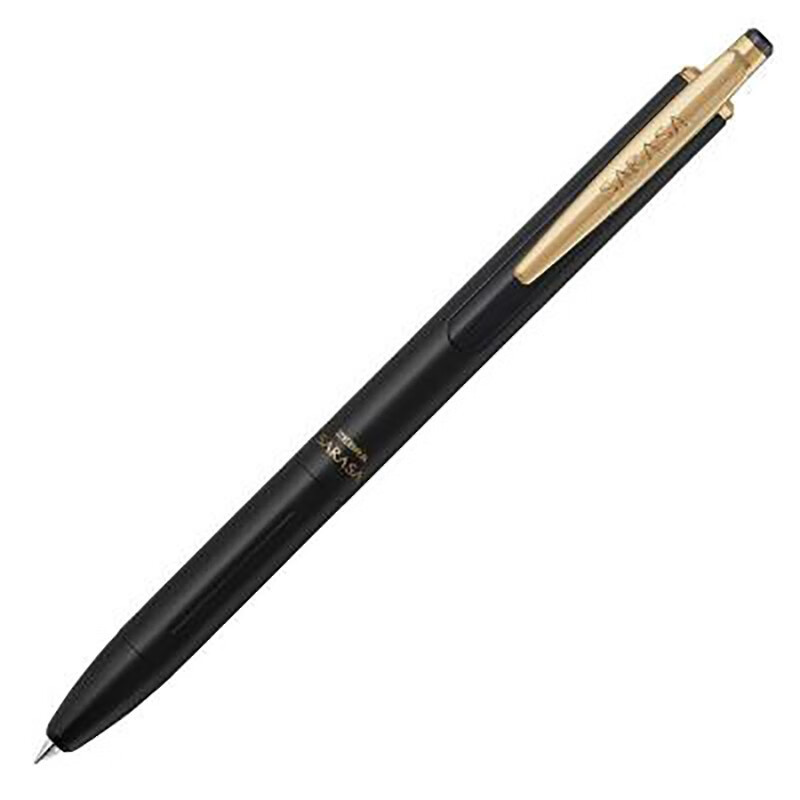 彦乐 日本斑马JJ56限定金属笔杆按动中性笔SARASA复古色JJ15系列低重心签字笔商 (限定金属杆）MTBK黑色