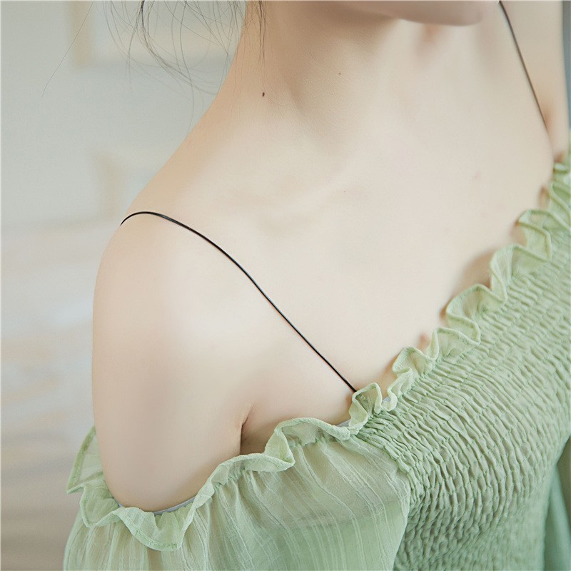 多菲尼森 透明隐形肩带2对装细防滑无痕一字领内衣文胸胸罩吊带夏季