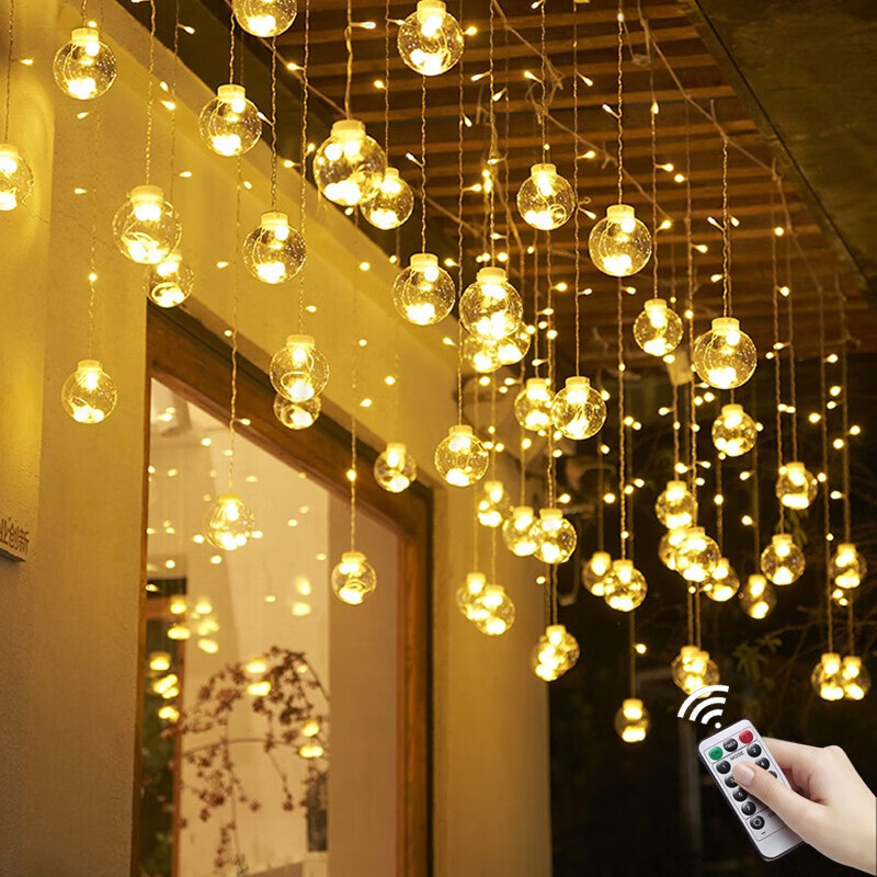 福居印象许愿球灯串12挂约3米插电款led灯圣诞节元旦新年场景氛围布置t