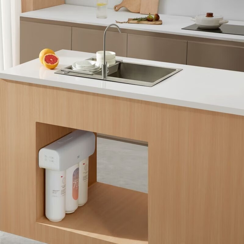 3M套装净水器管线机家用直饮RO反渗透厨下S725/S620大通量3年长效RO膜家用纯水机净饮机 HFRO-S725机器+新款管线机