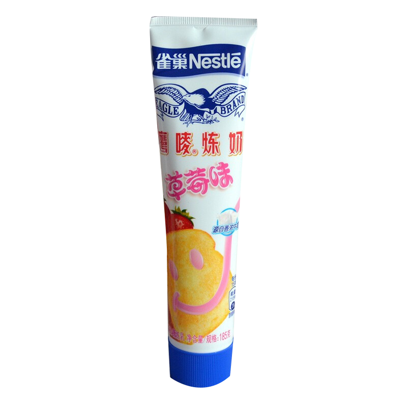 雀巢雀巢（Nestle）鷹嘜煉奶草莓味 早餐面包伴侶烘焙原料單支裝185g