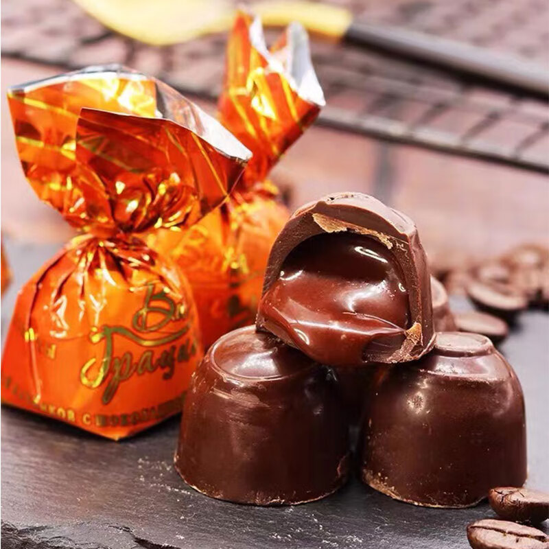 巧克力樱桃露酒心夹心糖500g