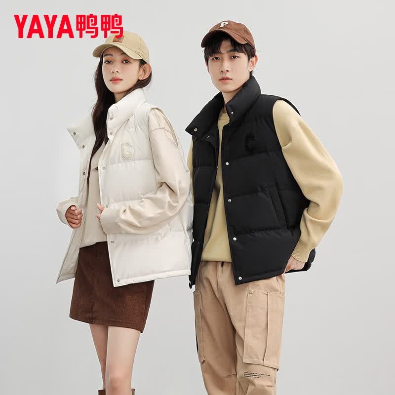 鸭鸭（YAYA）情侣款羽绒马甲女2023年冬季新品时尚短款连帽韩版休闲马夹XJ YE3C601781E米白色 M使用感如何?