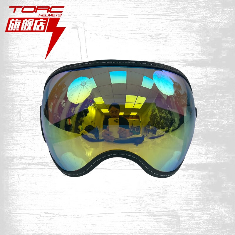 机车骑行眼镜防尘摩托车头盔越野风镜骑行风镜护目镜 镀金revo镜片