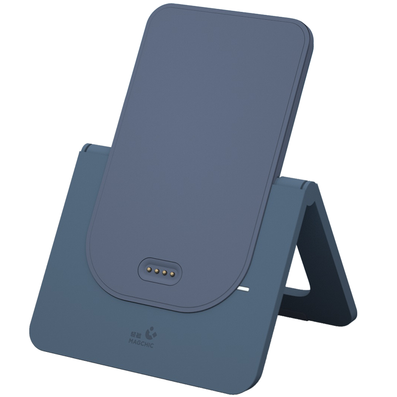 轻磁 Magsafe无线磁吸充电支架适用于苹果/iPhone14/15手机无线快充15W快充可充耳机 毛月蓝(现货)
