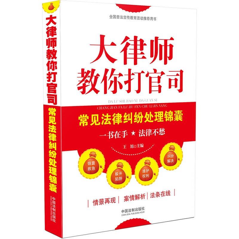 大律师教你打官司：常见法律纠纷处理锦囊 王旭 编 中国法制 9787509365700