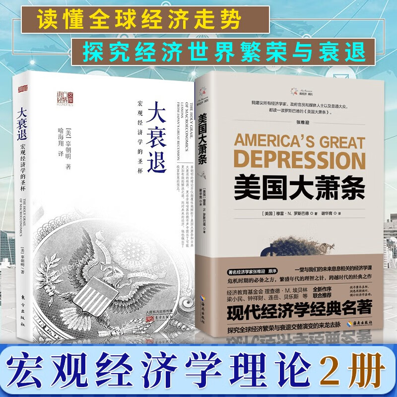 2册 经济学 大衰退(宏观经济学的圣杯)(精)+美国大萧条（2020修订本）经济学必读作品 辜朝明等 经济危机 宏观经济 经济学理论书籍