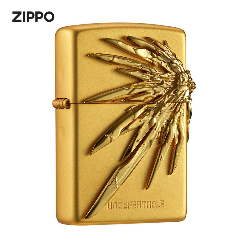 ZIPPO打火机防风煤油之宝创意徽章祈光之翼 生日礼物送男友送长辈