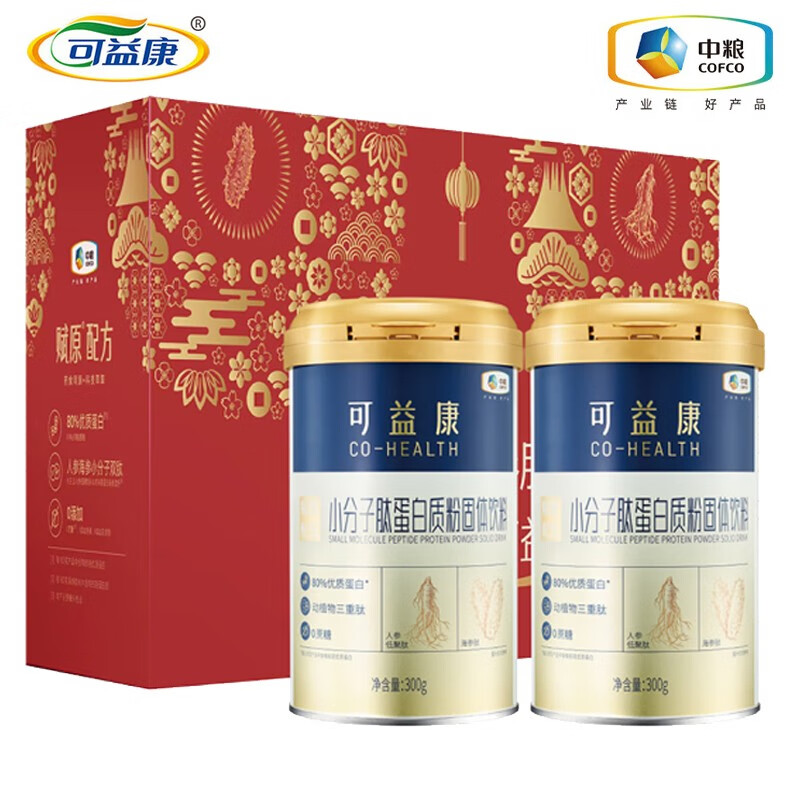 中粮小分子肽蛋白粉 无蔗糖高钙蛋白质 双蛋白中老年人女性 双参肽