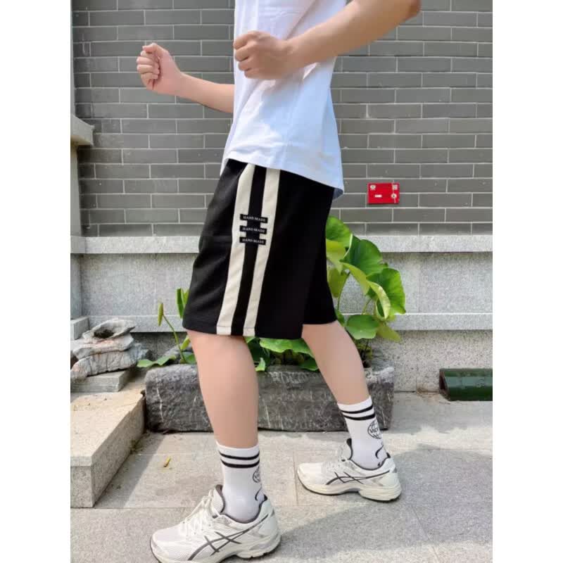POUM华夫格短裤男士夏季休闲运动裤衩外穿宽松五分中裤K204黑色XL使用感如何?