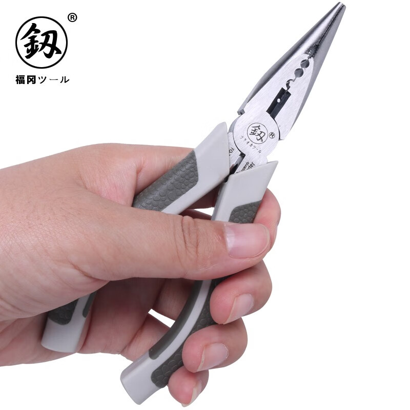 釰日本福冈多功能尖嘴钳工业级尖口钳家用尖头钳 家用尖头钳