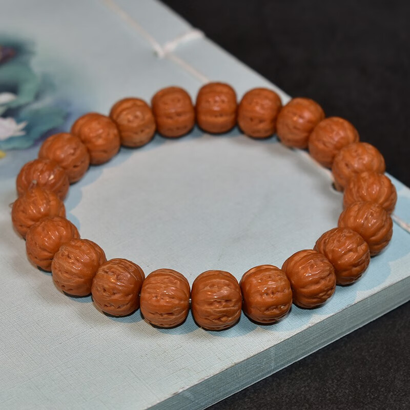 女精品小籽核桃手链 男潮感小众佛珠 10mm京八棱 - 猴头核桃手串