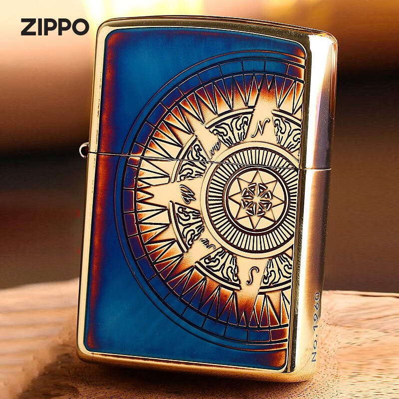 zippo打火机 日版爱情海罗盘 航海图双面雕刻  生日礼物七夕情人节