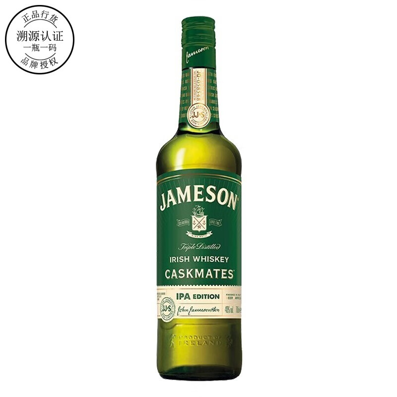 尊美醇（Jameson）品牌直供 尊美醇 Jameson 爱尔兰威士忌 原装进口洋酒 保乐力加 尊美醇精酿啤酒桶IPA版 700mL 1瓶