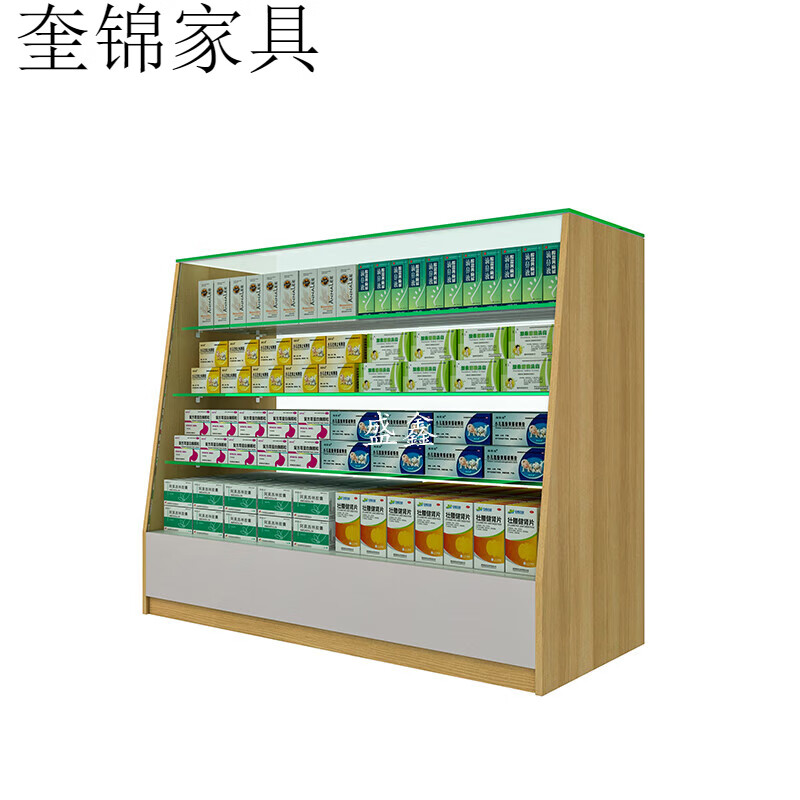 博缇妮 西药柜药品展示柜药柜药房货架西药柜药店柜台玻璃药 前柜100*