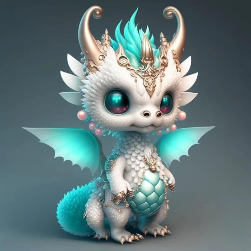 贴画卡通十二生肖可爱贴纸儿童房衣柜墙面装饰画冰箱 jm482a龙无背景