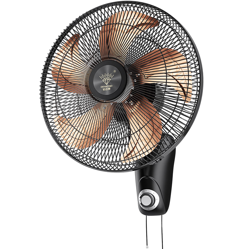 鉆石牌（DIAMOND）壁扇壁掛風(fēng)扇掛壁式電風(fēng)扇家用客廳餐廳墻壁掛扇搖頭掛式電扇工業(yè)大風(fēng)力風(fēng)扇 18寸鋁葉機械【店鋪爆款】