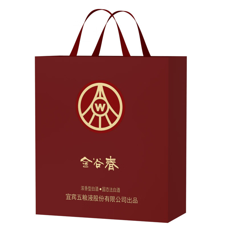 五粮浓香【五粮液出品】高度白酒 纯粮酿造 过年送礼 52度 500mL 2瓶 金谷春礼盒