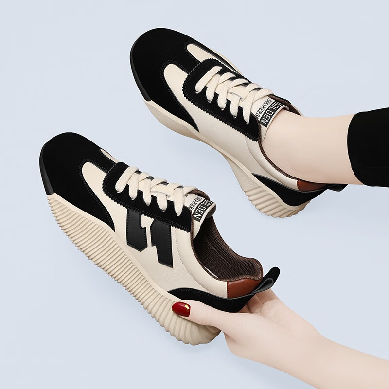 金丝兔(jinsitu)女士休闲鞋平底板鞋秋冬季新款女鞋百搭软底厚底大码