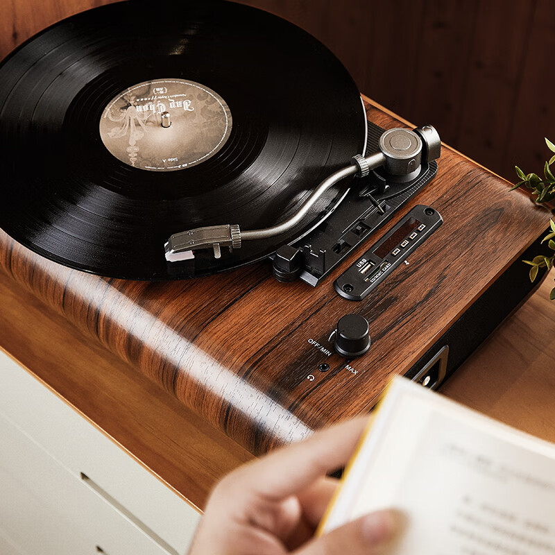 埠帝BETTER经典复古黑胶唱片机复古LP留声机客厅装饰送男朋友生日礼物 经典款黑胶唱片机
