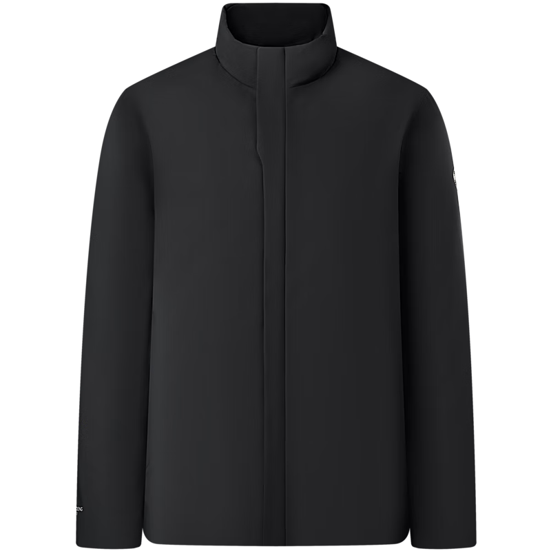 波司登（BOSIDENG）【断码清仓】经典商务轻薄鹅绒羽绒服男短款90绒通勤立领夹克外套 黑色8056 XL 185/104A