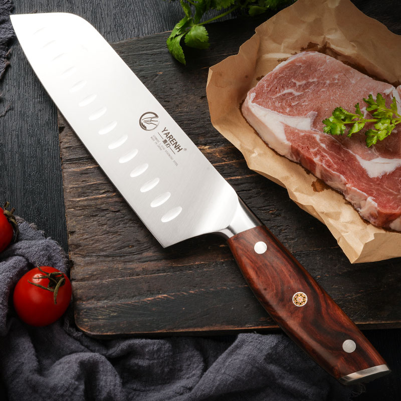 yarenh 三德刀 菜刀 女士家用厨房切菜切肉刀锋利小厨刀 德国进口1.