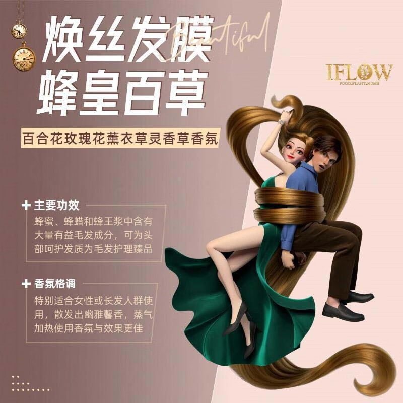 艾芙洛蜂皇百草焕丝香氛发膜抚平干枯毛躁蜂蜜蜂蜡蜂浆珍珠配方补充臻品 【共1瓶】焕丝发膜280ml*1